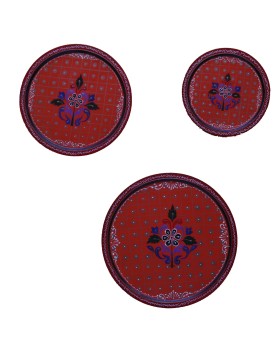 Wooden Wall Decor Plates - Set of 3 